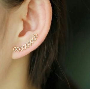Gold Tone Ear Crawler Earrings